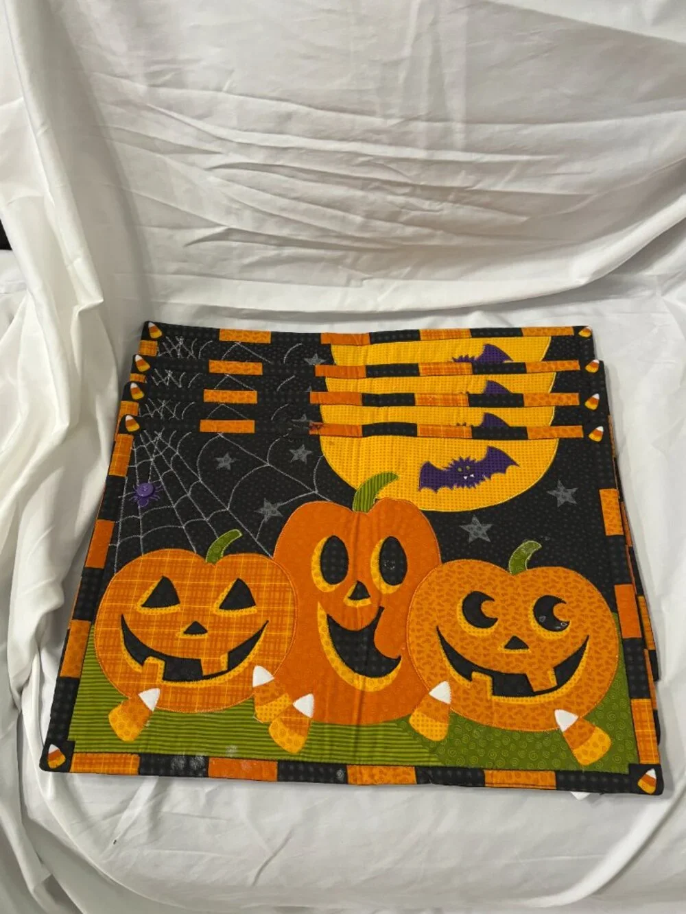 🎃 Kohl's Halloween Quilted Patchwork Placemats - Set of 4 🎃